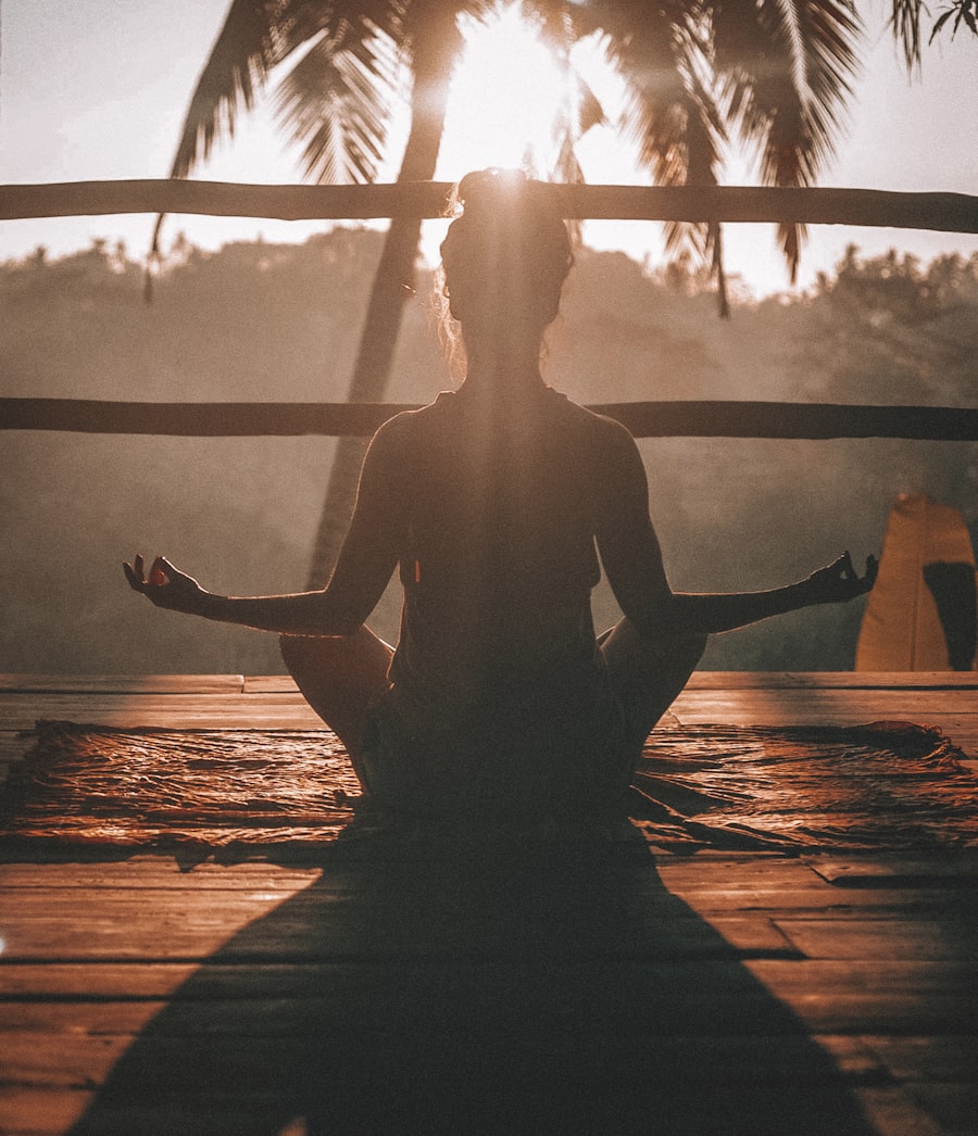 Calm mindfulness setting for anxiety therapy